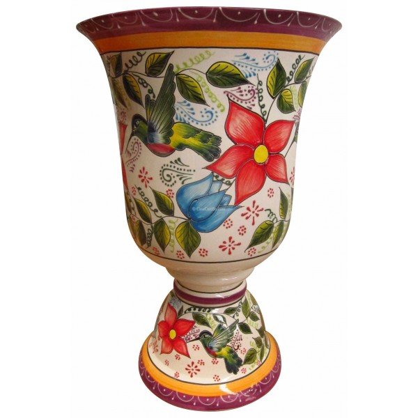 Mexican Talavera Planter  Colibri Purple